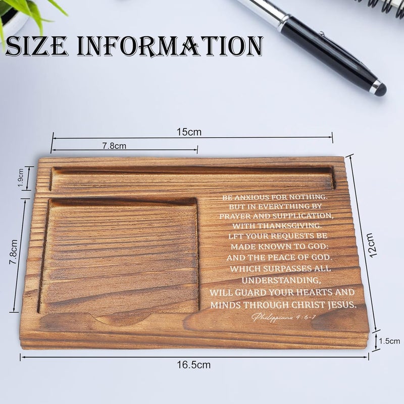 EFFJNSG Be Anxious for Nothing Sticky Note Holder, Christian Desk Organizer for Religious Social Worker Therapist Counselor Educators Gift for Office Self-Stick Note Pad Holders EDP109 - Image 4